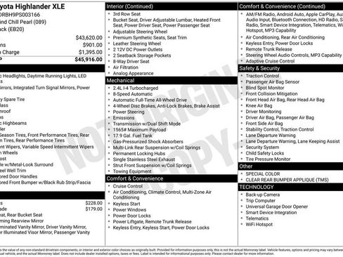 Used 2023 Toyota Highlander XLE AWD/4WD image 7