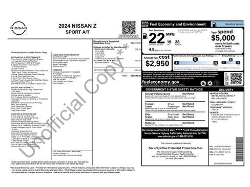 Used 2024 Nissan Z Sport w/ Floor Mat Package RWD image 3