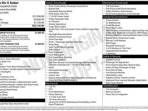 Used 2023 Kia Rio S w/ Technology Package FWD image 36