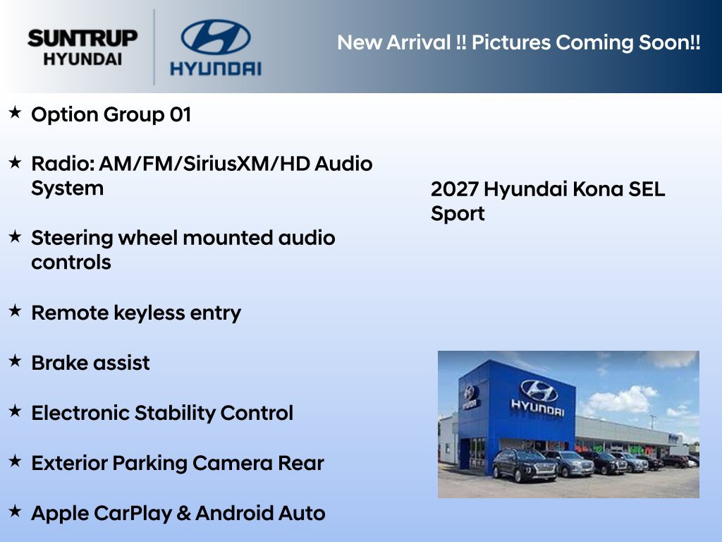 New 2027 Hyundai Kona SEL Sport AWD/4WD image 2