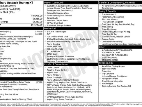 New 2026 Subaru Outback Touring XT image 6