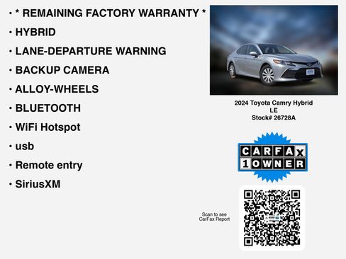 Used 2024 Toyota Camry LE FWD image 7