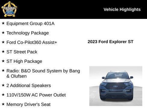 Used 2023 Ford Explorer ST w/ Equipment Group 401A image 2