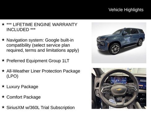 New 2026 Chevrolet Tahoe LT w/ Comfort Package image 2