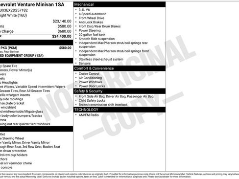 Used 2002 Chevrolet Venture w/ Climate Pkg FWD image 15