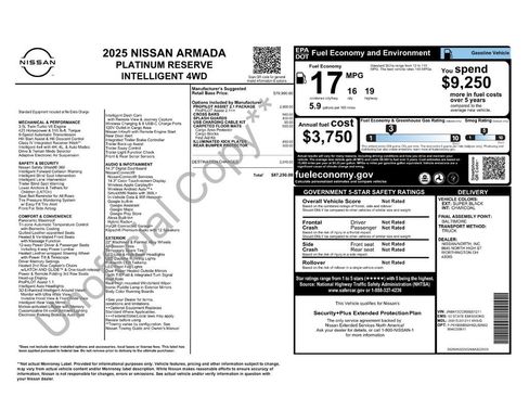 Used 2025 Nissan Armada Platinum Reserve AWD/4WD image 3