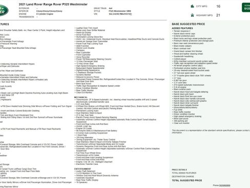 Used 2021 Land Rover Range Rover P525 Westminster Edition image 32