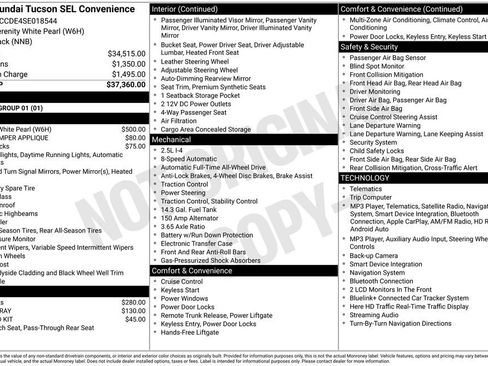 Certified 2025 Hyundai Tucson SEL AWD/4WD image 32