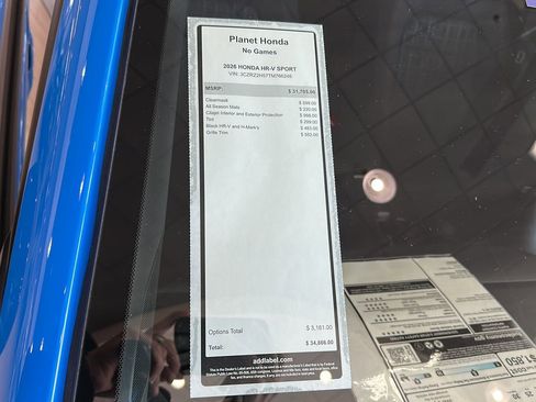 New 2026 Honda HR-V Sport image 2