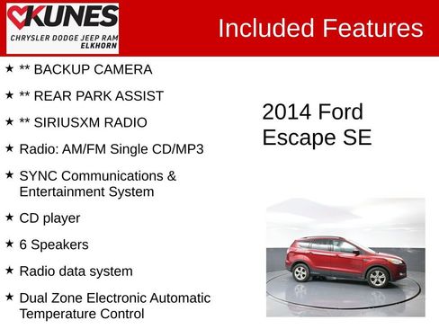 Used 2014 Ford Escape SE w/ Equipment Group 201A image 2