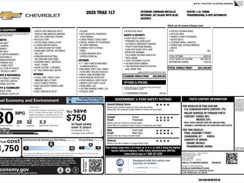Used 2025 Chevrolet Trax LT w/ LT Convenience Package image 12