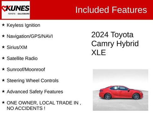 Used 2024 Toyota Camry XLE w/ Navigation Package image 3