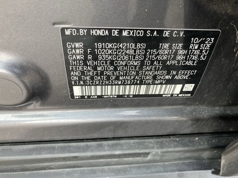 Certified 2024 Honda HR-V LX image 33