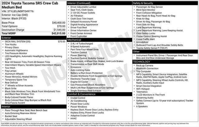 Certified 2024 Toyota Tacoma SR5 AWD/4WD image 2