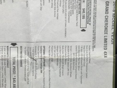 Used 2018 Jeep Grand Cherokee Limited image 44