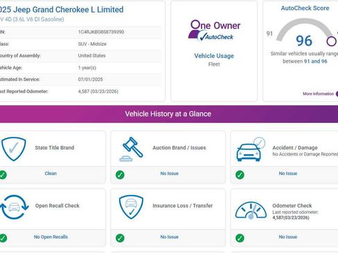 Used 2025 Jeep Grand Cherokee L Limited w/ Black Appearance Package image 4