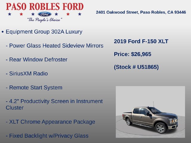 Used 2019 Ford F150 XLT w/ Equipment Group 302A Luxury AWD/4WD image 5