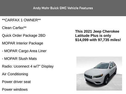 Used 2021 Jeep Cherokee Latitude Plus w/ Mopar Interior Package image 4