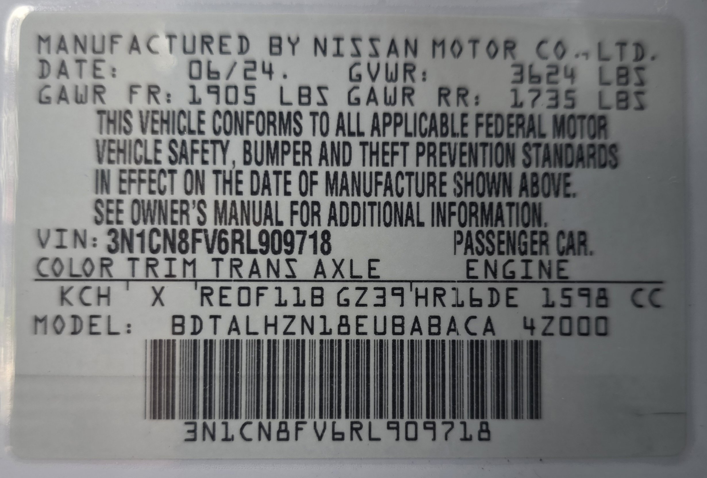 Used 2024 Nissan Versa SR FWD image 35