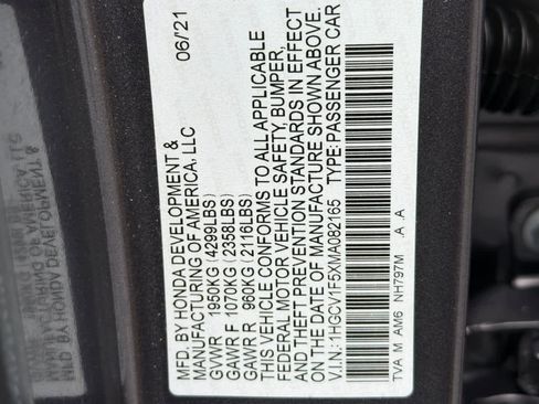 Certified 2021 Honda Accord EX-L image 27