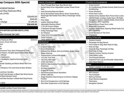 Used 2021 Jeep Compass 80th Special Edition image 31