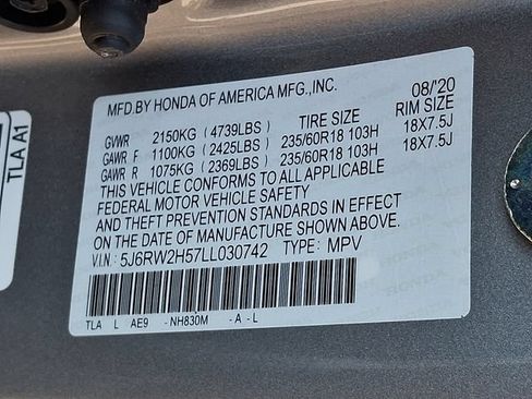 Certified 2020 Honda CR-V EX image 24