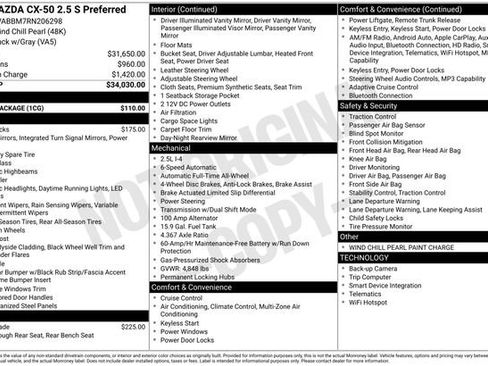Certified 2024 MAZDA CX-50 AWD 2.5 S w/ Cargo Package image 15