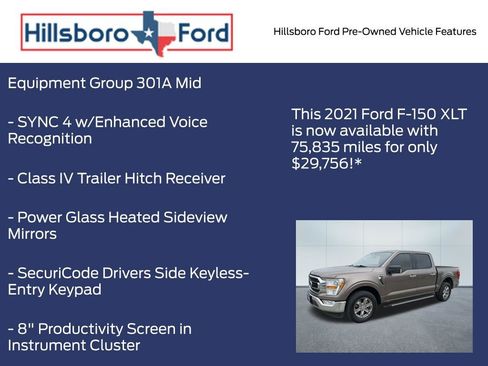 Used 2021 Ford F150 XLT w/ Equipment Group 301A Mid RWD image 3