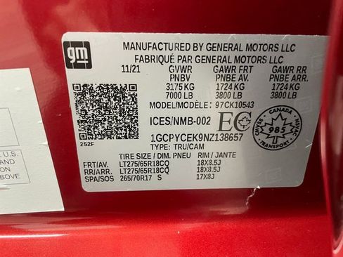 Used 2022 Chevrolet Silverado 1500 Custom Trail Boss w/ LPO, Dark Essentials Package image 26