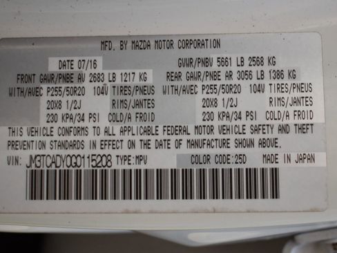 Used 2016 MAZDA CX-9 Grand Touring image 57