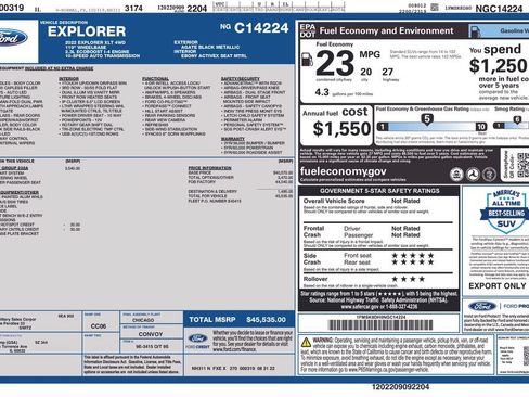 Used 2022 Ford Explorer XLT w/ Equipment Group 202A AWD/4WD image 33