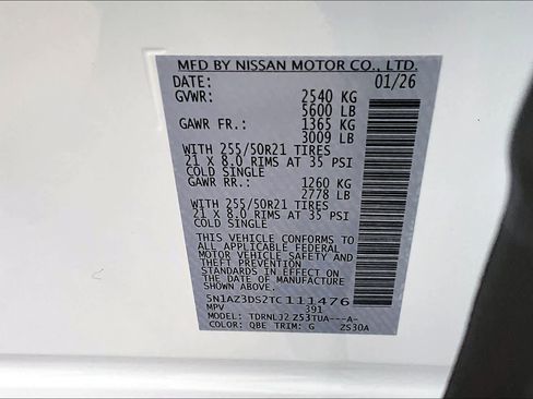 New 2026 Nissan Murano Platinum w/ Cargo Package image 14