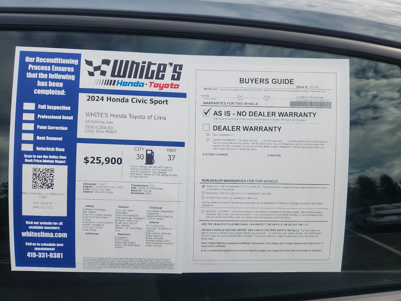 Used 2024 Honda Civic Sport image 13