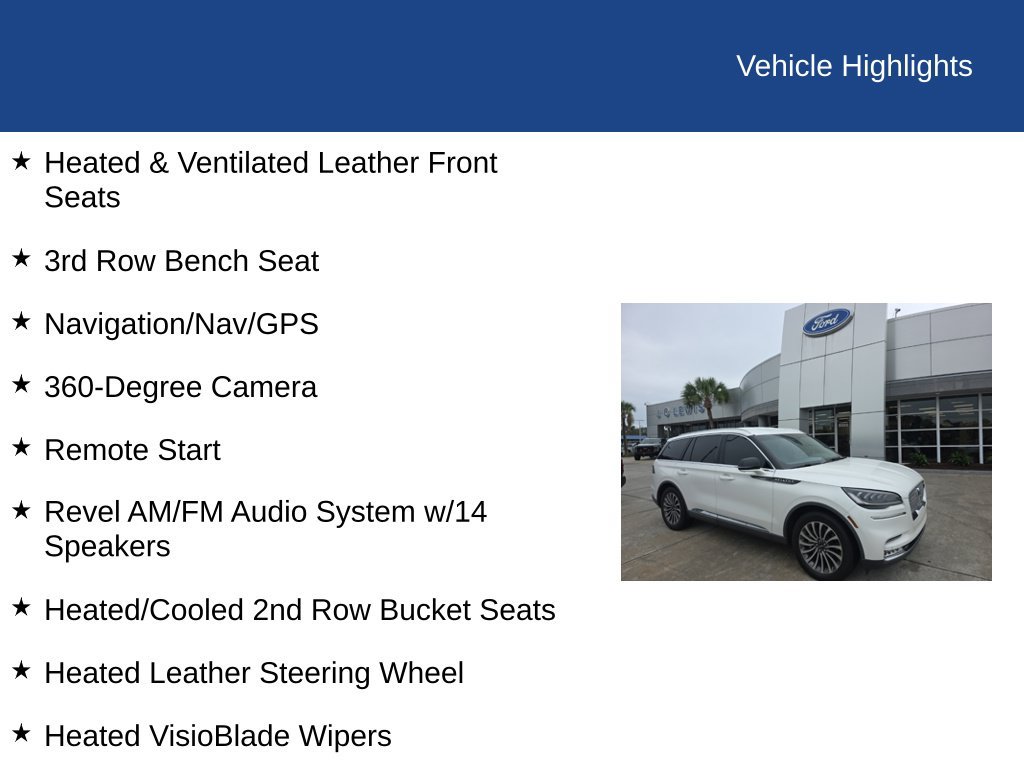 Used 2020 Lincoln Aviator Reserve w/ Elements Package Plus RWD image 7