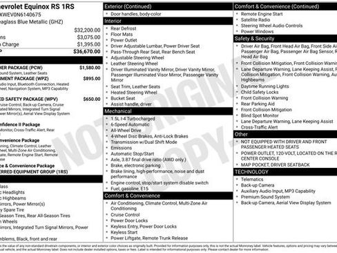 Used 2022 Chevrolet Equinox RS w/ RS Leather Package image 3