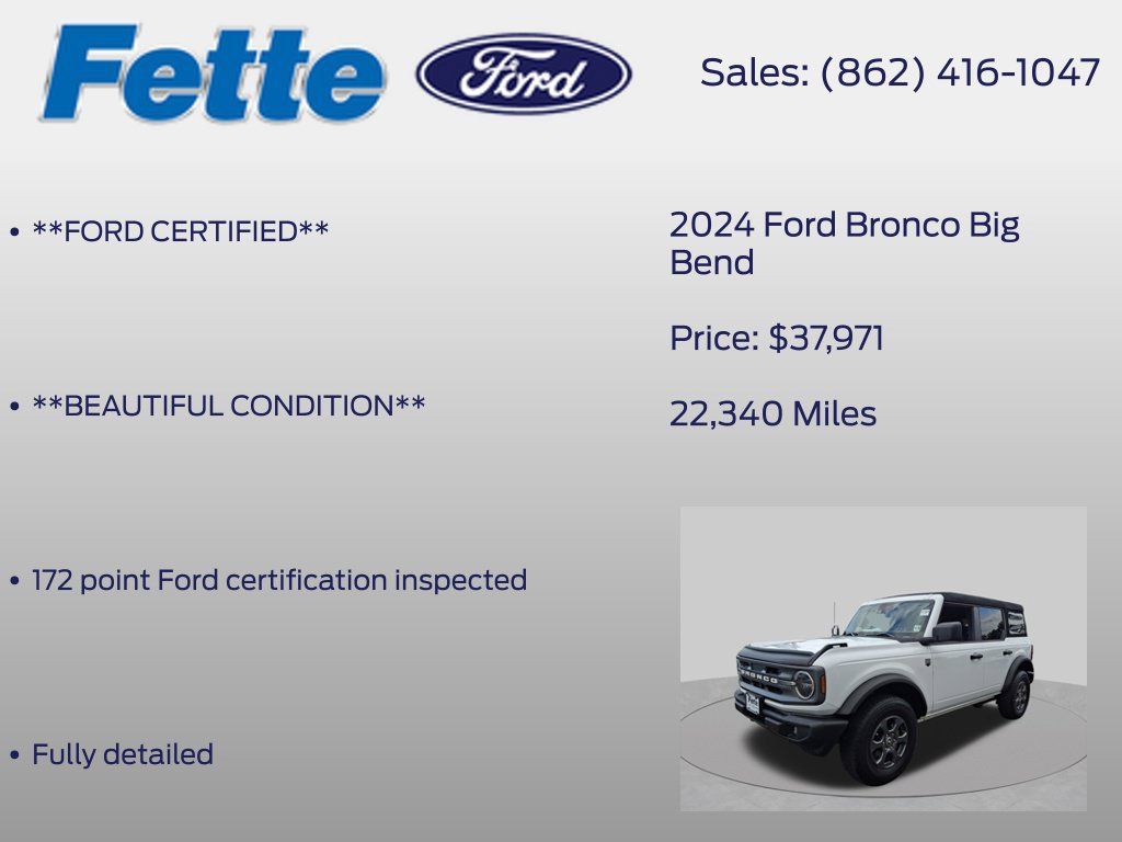Certified 2024 Ford Bronco Big Bend AWD/4WD image 6