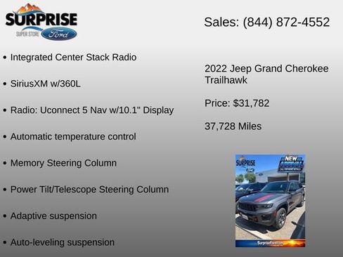 Used 2022 Jeep Grand Cherokee Trailhawk w/ ADV Protech Group II AWD/4WD image 21