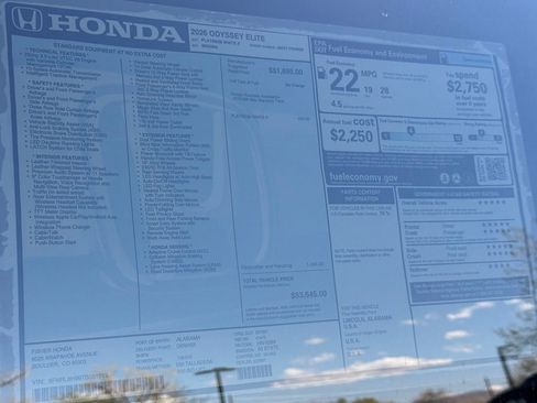 New 2026 Honda Odyssey Elite image 28