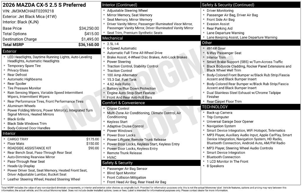 New 2026 MAZDA CX-5 Preferred AWD/4WD image 3