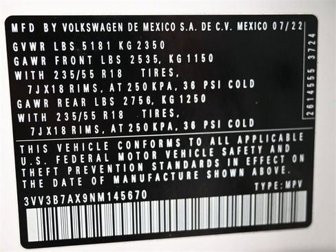 Used 2022 Volkswagen Tiguan SE image 7