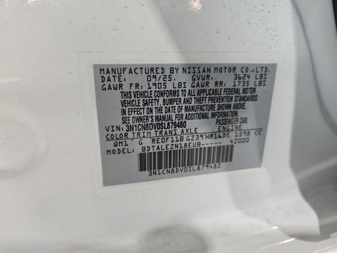 New 2025 Nissan Versa S w/ Trunk Package image 27