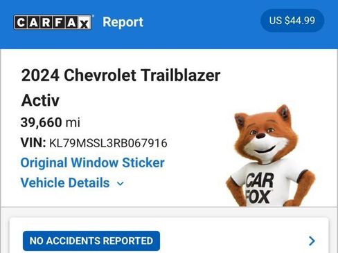 Used 2024 Chevrolet TrailBlazer ACTIV w/ Convenience Package AWD/4WD image 5