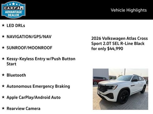Certified 2026 Volkswagen Atlas Cross Sport SEL R-Line AWD/4WD image 4
