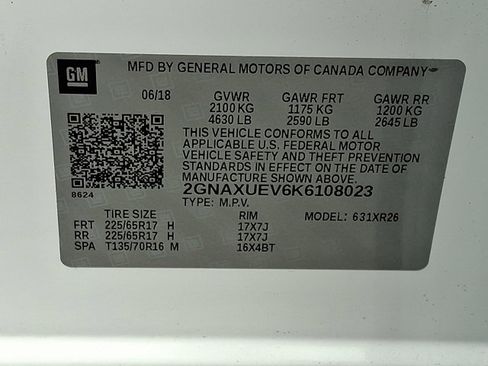 Used 2019 Chevrolet Equinox LT w/ Sun & Navigation Package AWD/4WD image 27