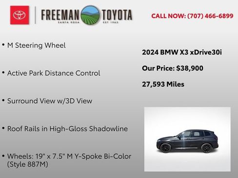 Used 2024 BMW X3 xDrive30i w/ M Sport Package AWD/4WD image 13
