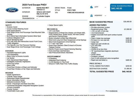 Used 2025 Ford Escape SE w/ Class II Trailer Tow Package FWD image 43