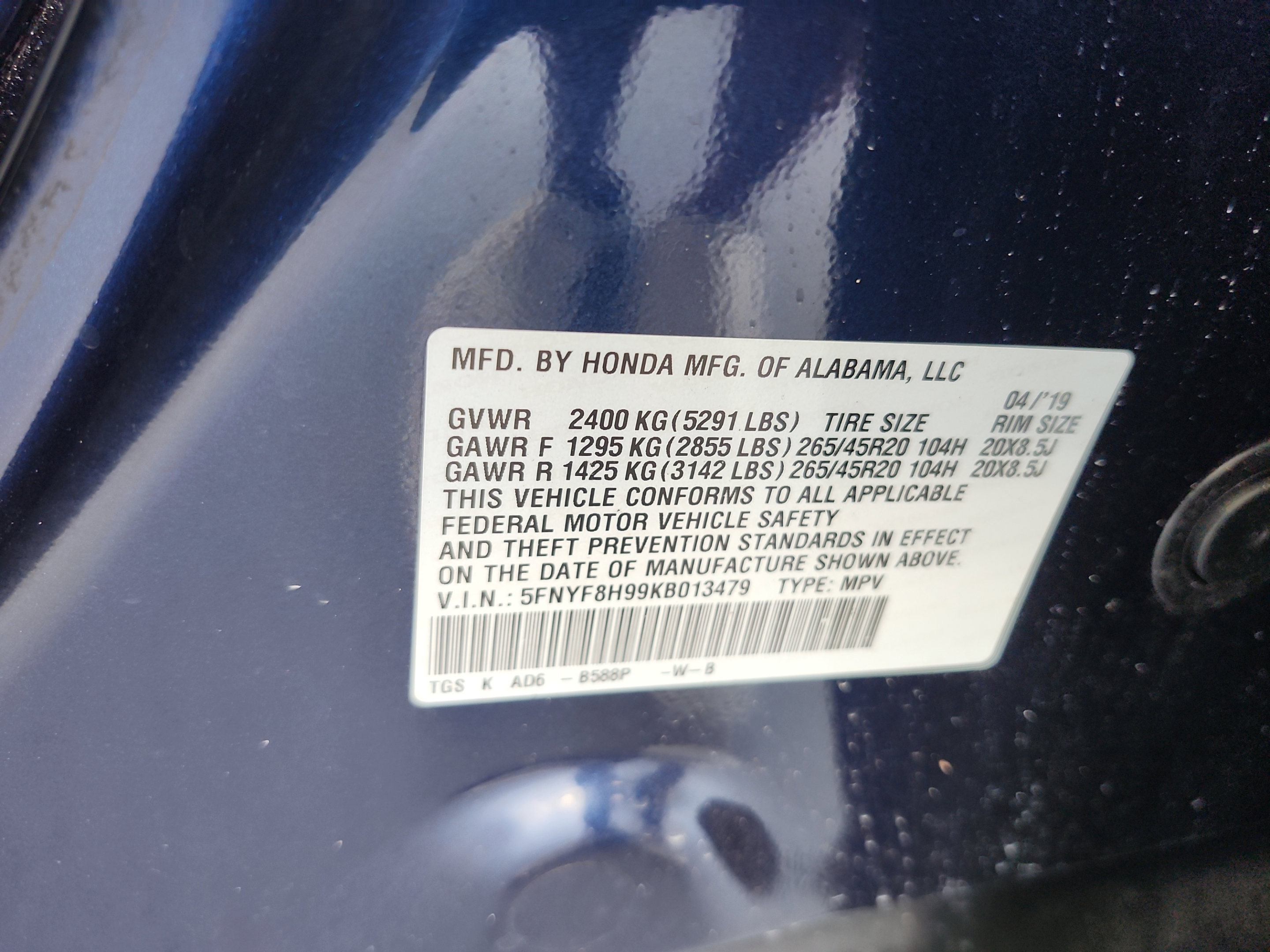 Certified 2019 Honda Passport Touring image 26