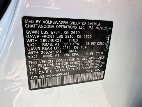 Used 2021 Volkswagen Atlas SEL R-Line FWD image 37