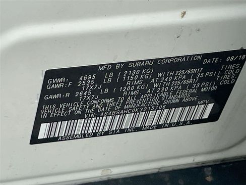 Used 2019 Subaru Outback 2.5i Premium w/ Popular Package #2 AWD/4WD image 32
