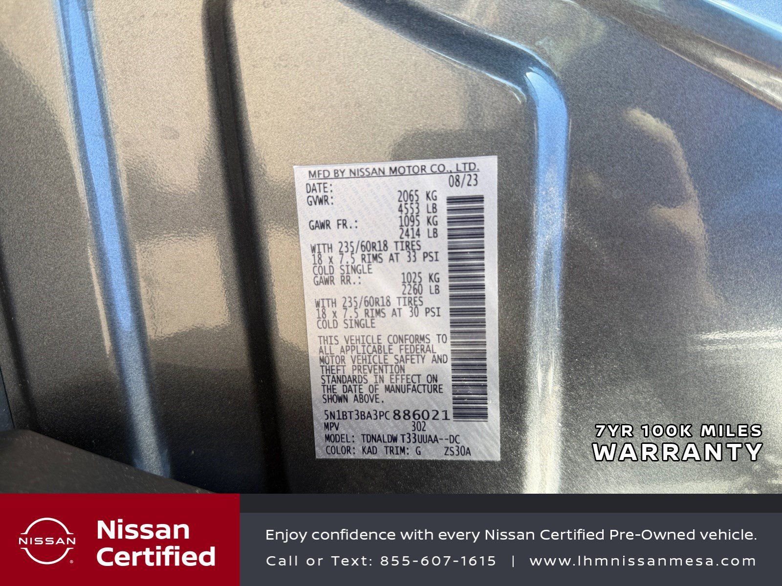 Certified 2023 Nissan Rogue SV w/ SV Premium B Package FWD image 33